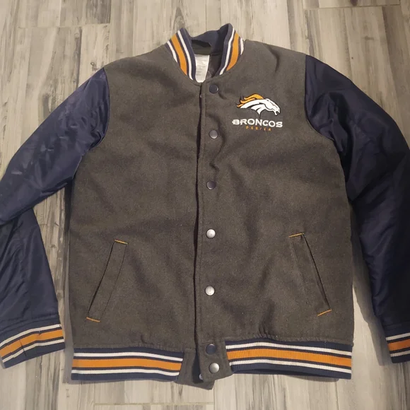 NFL Jackets Coats Denver Broncos Quilted Varsity Jacket